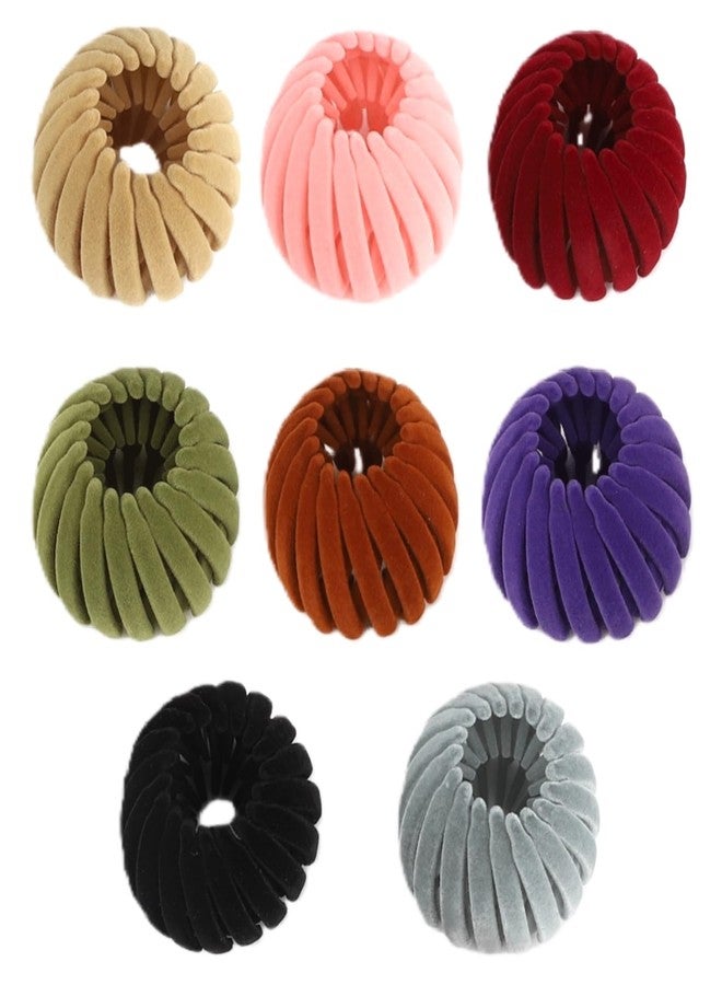 DORMIYA 8 Pcs Birds Nest Hair Clip, Expandable Bun Maker, Retro Fashion Ponytail Holder for Women, Multiple Colors Hair Accessories with Strong Hold for Workout, Office & Daily Outfit - Image 2